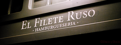 Rótulo El filete Ruso Restaurante Barcelona