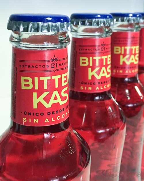 Bitter Kas botellas baco y boca